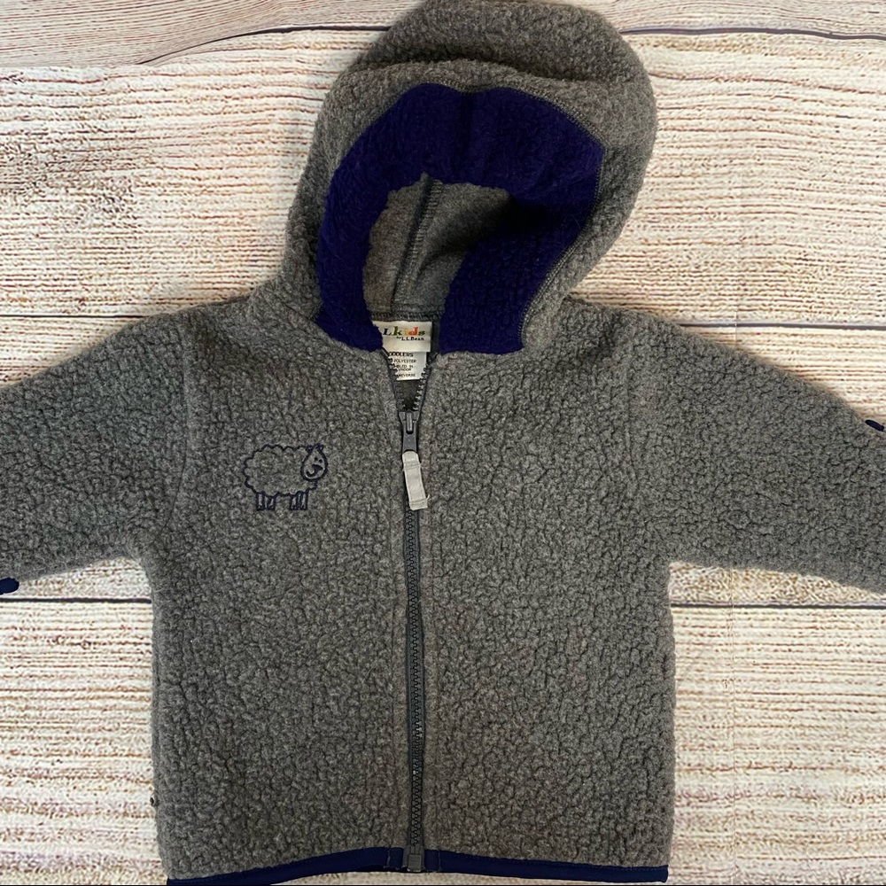 L.L. Kids by L.L. Bean Fleece Jacket coat Gray 6 Months